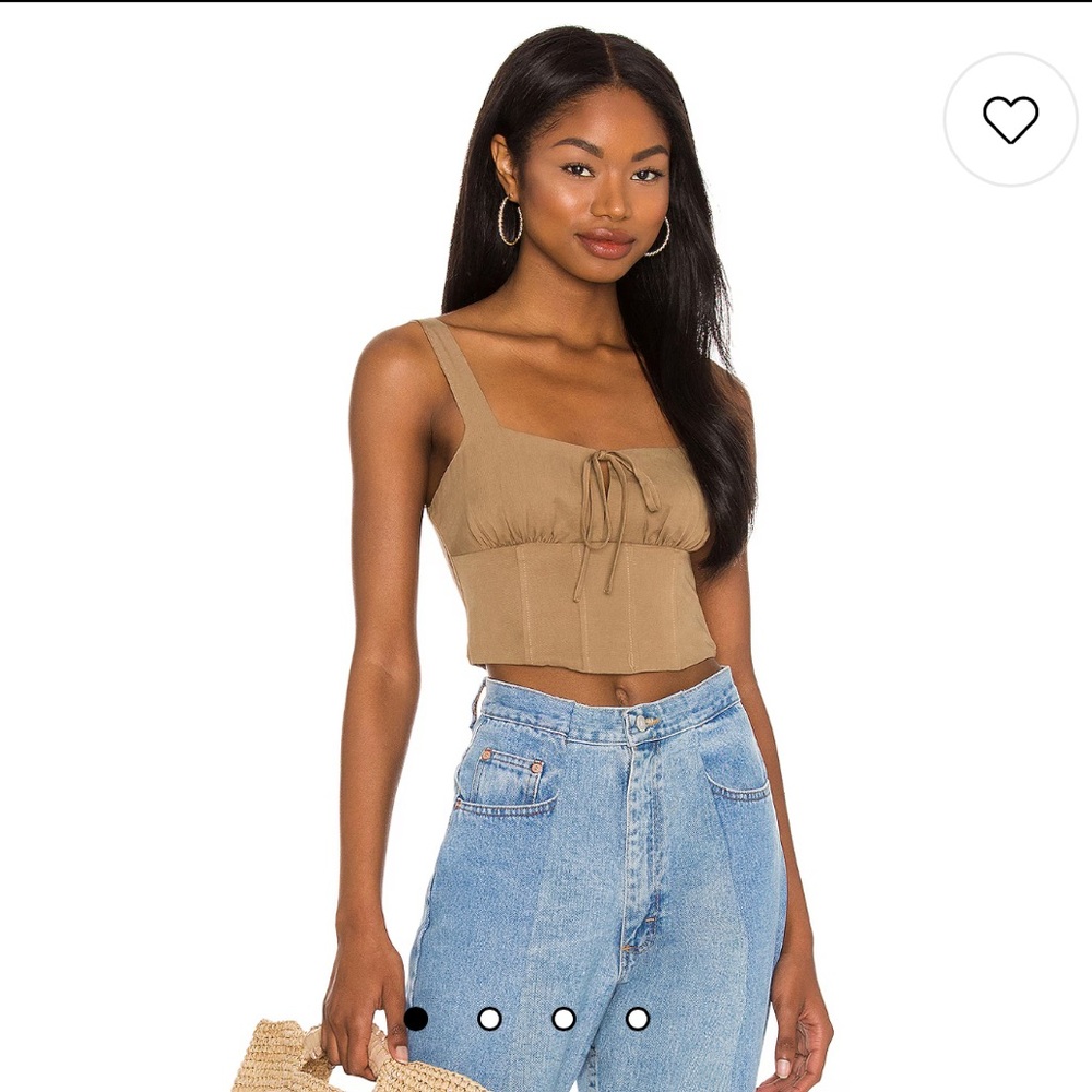 Lovers + Friends Steph Tank Top in Tan Revolve